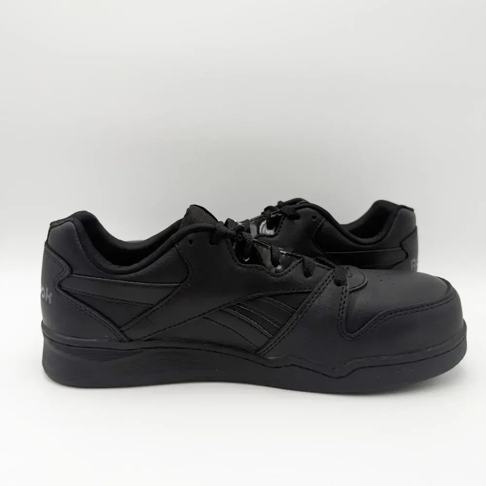 Reebok Mens BB4500 CT Work Sneakers US 9 Wide Black Leather Slip Resistant NIB
